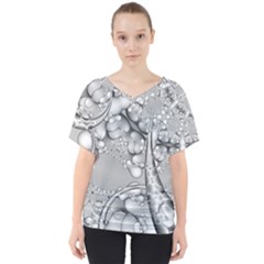 Illustrations Entwine Fractals V-neck Dolman Drape Top by HermanTelo