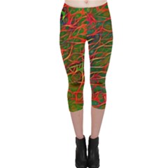 Background Pattern Texture Capri Leggings 