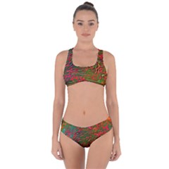 Background Pattern Texture Criss Cross Bikini Set