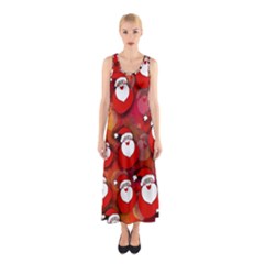 Santa Clause Sleeveless Maxi Dress