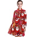 Santa Clause Long Sleeve Chiffon Shirt Dress View1