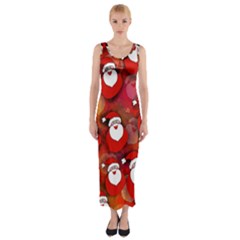 Santa Clause Fitted Maxi Dress by HermanTelo