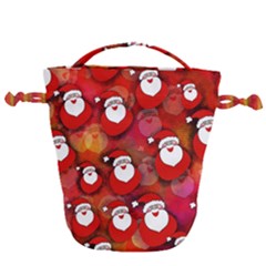 Santa Clause Drawstring Bucket Bag by HermanTelo