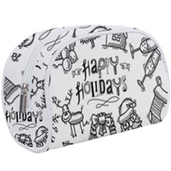 Christmas Seamless Pattern Doodle Style Makeup Case (large) by Vaneshart