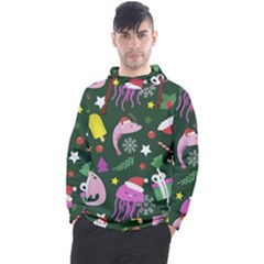 Colorful Funny Christmas Pattern Men s Pullover Hoodie by Vaneshart