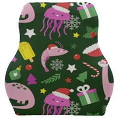 Colorful Funny Christmas Pattern Car Seat Velour Cushion 