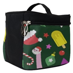 Colorful Funny Christmas Pattern Make Up Travel Bag (small) by Vaneshart