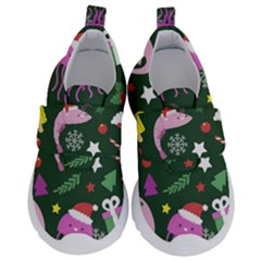 Colorful Funny Christmas Pattern Kids  Velcro No Lace Shoes