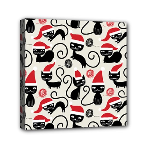 Cute Christmas Seamless Pattern Vector Mini Canvas 6  X 6  (stretched) by Vaneshart