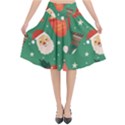 Colorful Funny Christmas Pattern Flared Midi Skirt View1