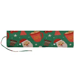 Colorful Funny Christmas Pattern Roll Up Canvas Pencil Holder (l) by Vaneshart