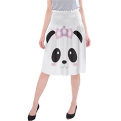 Panda Face Midi Beach Skirt by PhotoThisxyz