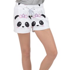 Panda Face Women s Velour Lounge Shorts by PhotoThisxyz