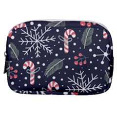 Holiday Seamless Pattern With Christmas Candies Snoflakes Fir Branches Berries Make Up Pouch (small) by Vaneshart