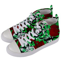 Plants And Flowers 1 1 Women s Mid-top Canvas Sneakers by bestdesignintheworld