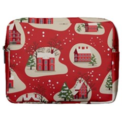 Christmas New Year Seamless Pattern Make Up Pouch (large) by Vaneshart