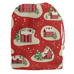 Christmas New Year Seamless Pattern Drawstring Pouch (3xl) by Vaneshart