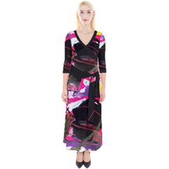 Consolation 1 1 Quarter Sleeve Wrap Maxi Dress