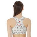 Cute Christmas Doodles Seamless Pattern Sports Bra with Border View2