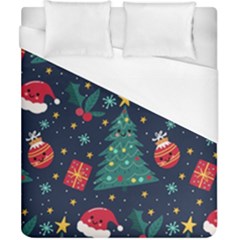 Colorful Funny Christmas Pattern Duvet Cover (california King Size) by Vaneshart