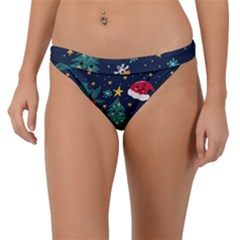 Colorful Funny Christmas Pattern Band Bikini Bottom