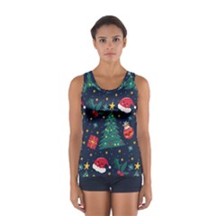 Colorful Funny Christmas Pattern Sport Tank Top 