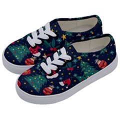 Colorful Funny Christmas Pattern Kids  Classic Low Top Sneakers