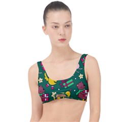 Funny Decoration Christmas Pattern Background The Little Details Bikini Top by Vaneshart