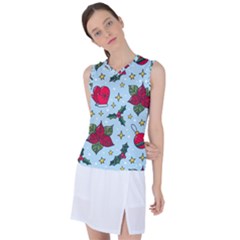 Colorful Funny Christmas Pattern Women s Sleeveless Sports Top