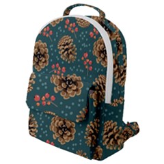 Christmas Seamless Pattern Flap Pocket Backpack (small) by Vaneshart