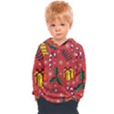 Colorful Funny Christmas Pattern Kids  Overhead Hoodie View1