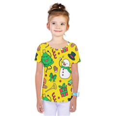 Funny Decoration Christmas Pattern Kids  One Piece Tee