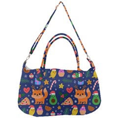 Colorful Funny Christmas Pattern Removal Strap Handbag by Vaneshart