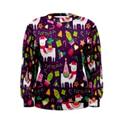 Colorful Funny Christmas Pattern Women s Sweatshirt