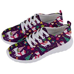 Colorful Funny Christmas Pattern Men s Lightweight Sports Shoes by Vaneshart