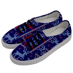 Knitted Christmas Pattern Men s Classic Low Top Sneakers by Vaneshart