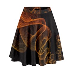Circle Fractals Pattern High Waist Skirt