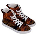 Circle Fractals Pattern Women s Hi-Top Skate Sneakers View3