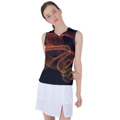 Circle Fractals Pattern Women s Sleeveless Sports Top