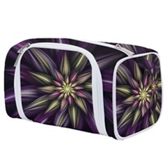 Fractal Flower Floral Abstract Toiletries Pouch by HermanTelo
