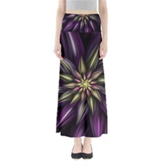 Fractal Flower Floral Abstract Full Length Maxi Skirt