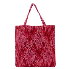 Background Abstract Surface Red Grocery Tote Bag