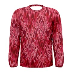 Background Abstract Surface Red Men s Long Sleeve Tee