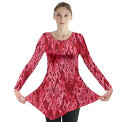 Background Abstract Surface Red Long Sleeve Tunic  by HermanTelo