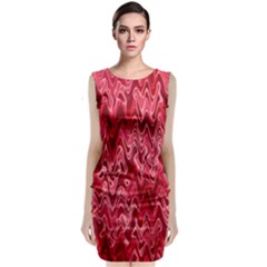Background Abstract Surface Red Classic Sleeveless Midi Dress