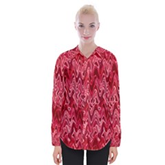 Background Abstract Surface Red Womens Long Sleeve Shirt