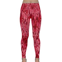 Background Abstract Surface Red Lightweight Velour Classic Yoga Leggings