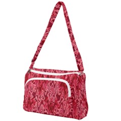 Background Abstract Surface Red Front Pocket Crossbody Bag