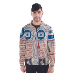 Christmas Postal Pattern Men s Windbreaker by Vaneshart