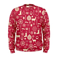 Christmas Pattern Background Men s Sweatshirt